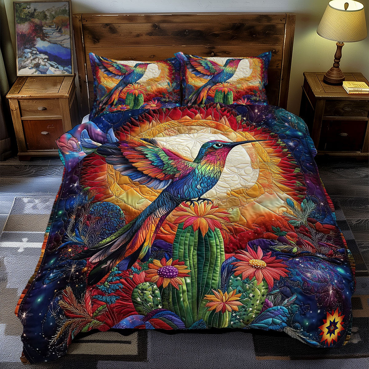 Hummingbird In Desert WY1612050CL Duvet Cover Set