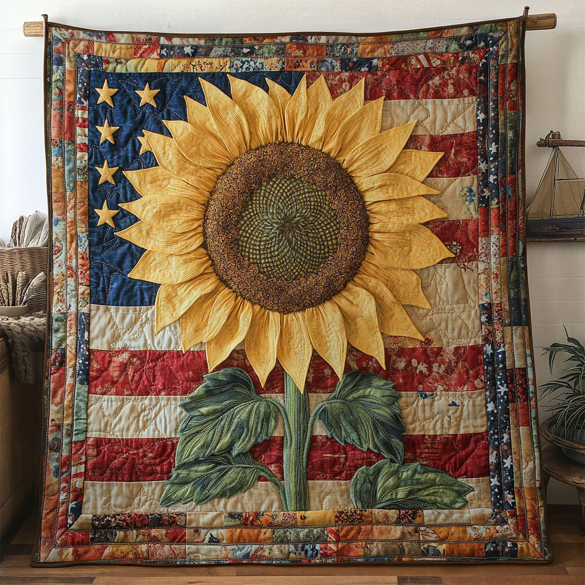 Sunflower Roots WN1206081CL Quilt