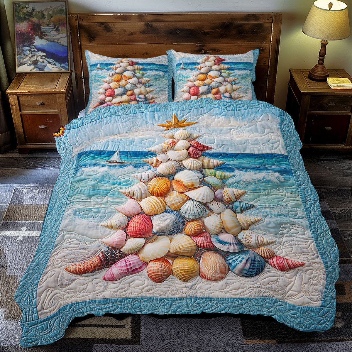 Christmas Tree Sea Shell WY2711075CL Duvet Cover Set