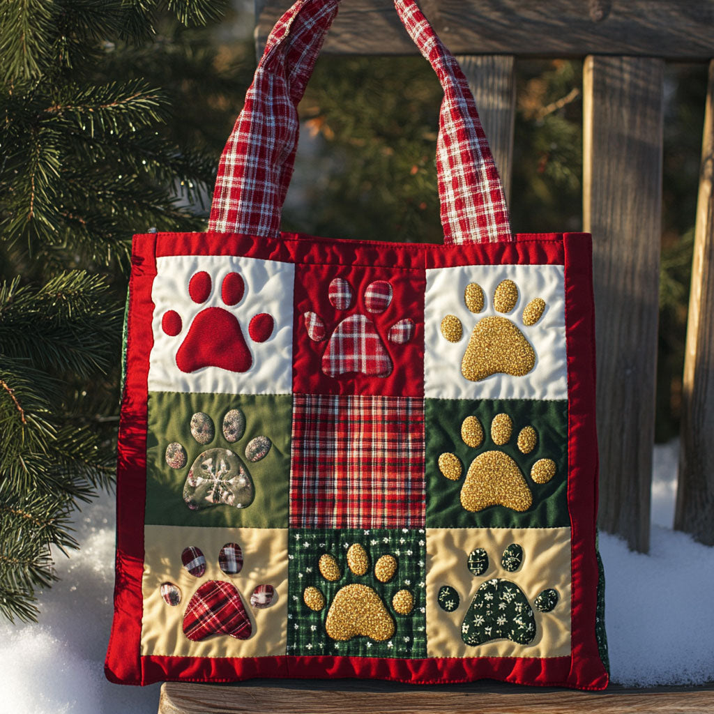 Jolly Dog Paw Season WN0511058CL Quilted Tote Bag