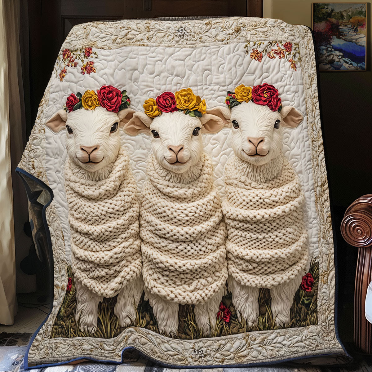 Wooly Sisters CP3105018CL Quilt