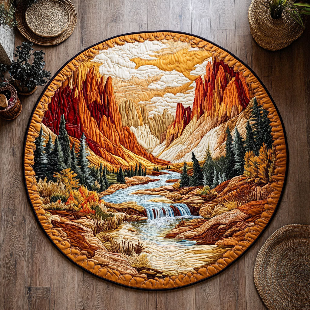 Majestic Canyon WY1906055CL Quilted Round Mat