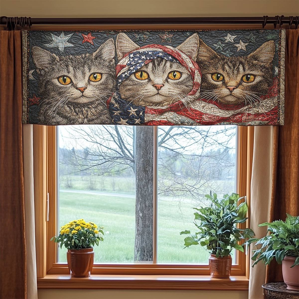 Cat Heritage WN1006014CL Quilted Valance