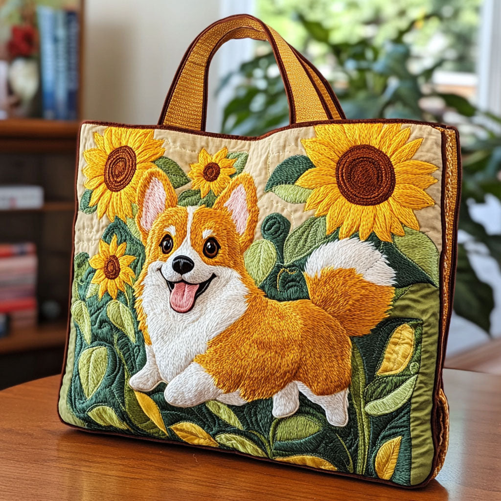 Corgi Smile CW2209013CL Quilted Tote Bag