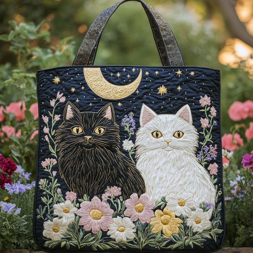 Moon Garden Cats CW2309016CL Quilted Tote Bag
