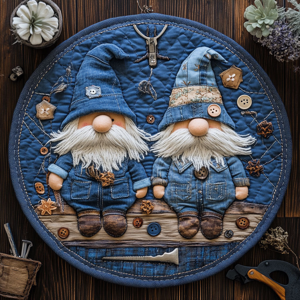 Gnome Hearthlight WN1406032CL Quilted Round Mat