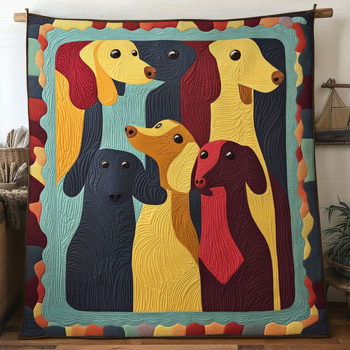 Autumn Friends Dachshund WN2907009CL Quilt