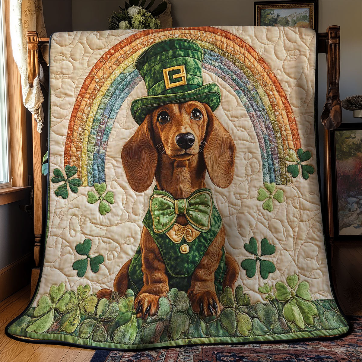 Rainbow Dachshund WN2712013CL Quilt