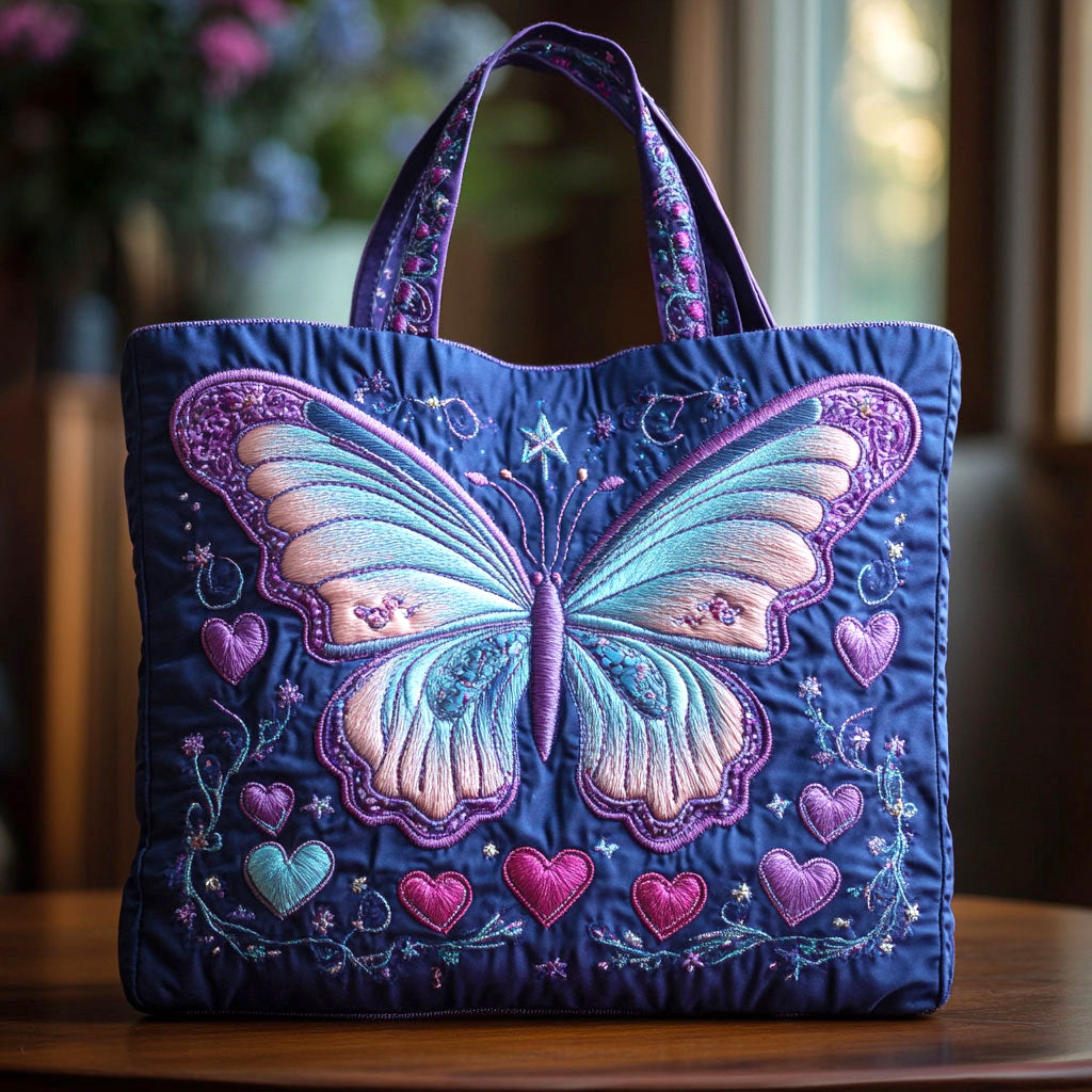 Butterfly Serenity CW1401032CL Quilted Tote Bag
