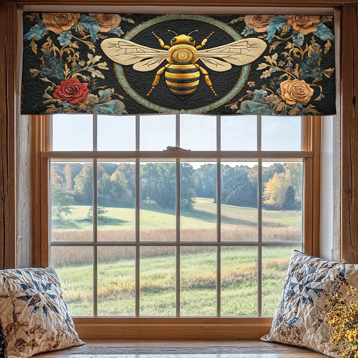 Bee Floral WX1705001CL Quilted Valance