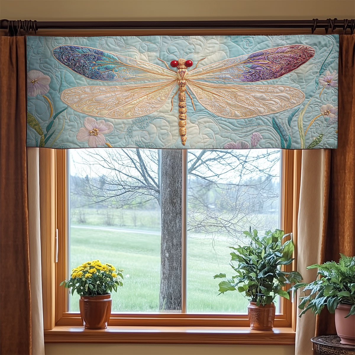 Mystic Dragonfly WX2203159CL Quilted Valance