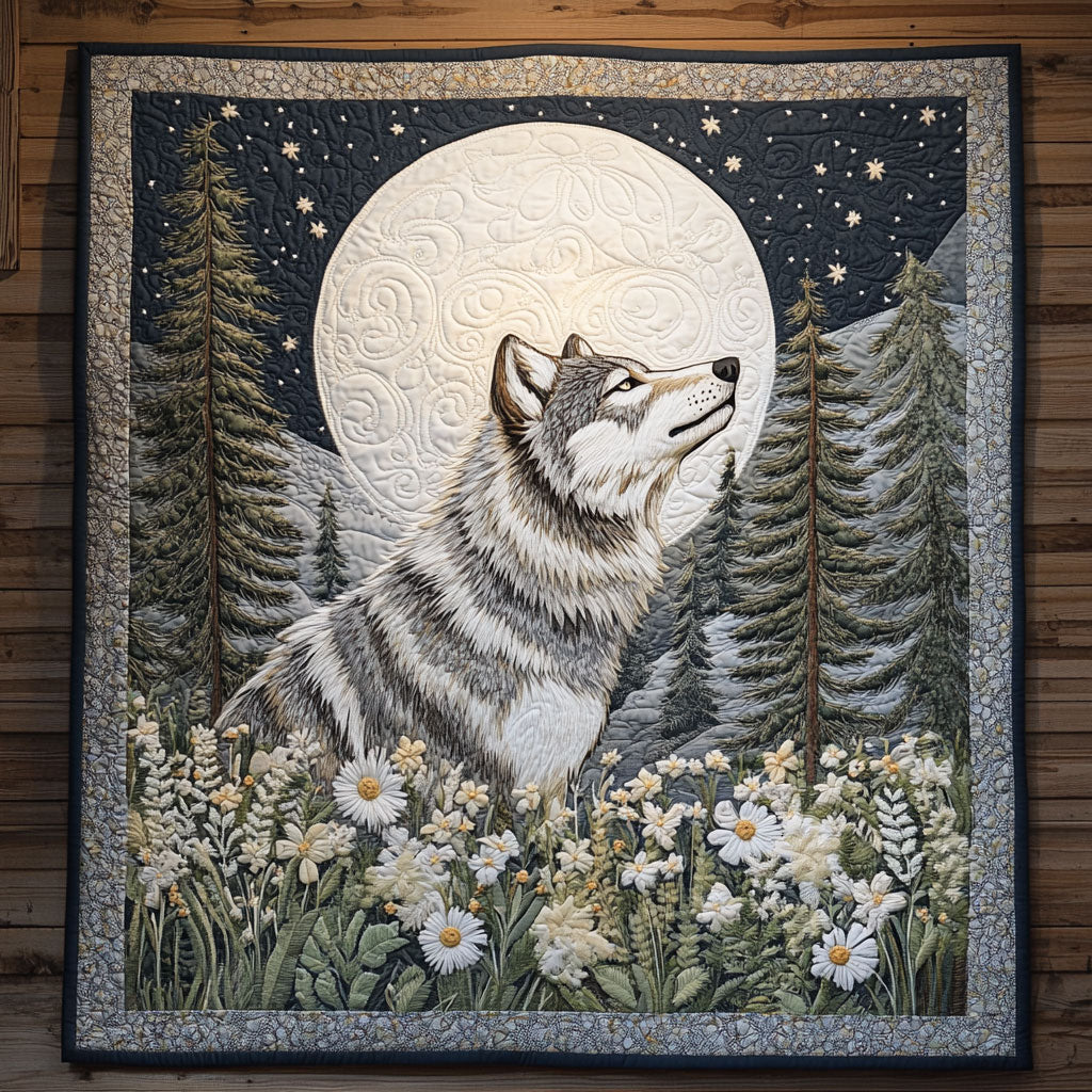 Moonlit Howling Wolf CW2209067CL Quilt