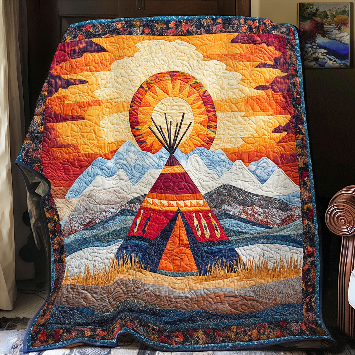 Camping Sunset Native WX0406009CL Quilt