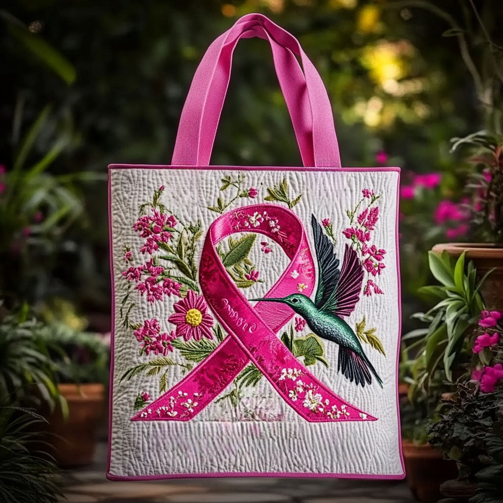 Hummingbird Ribbon Dream WN2909029CL Quilted Tote Bag