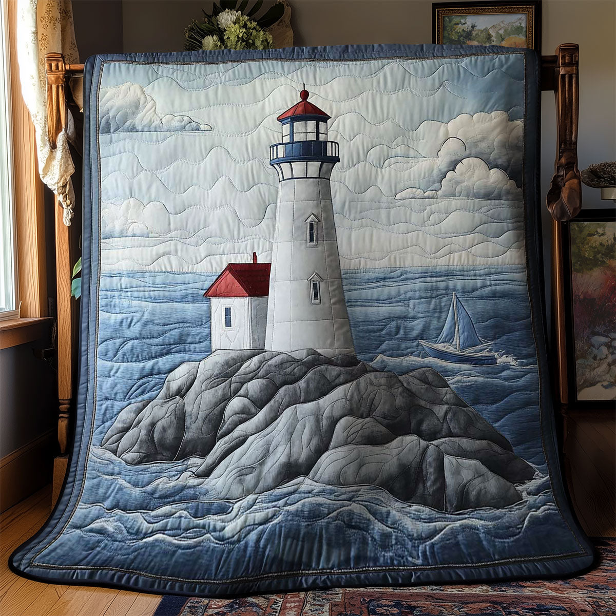 Lighthouse By The Bay WN2503080CL Quilt