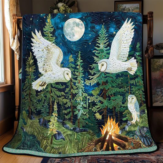 Couple Owl Pine Forest WP1610011CL Quilt