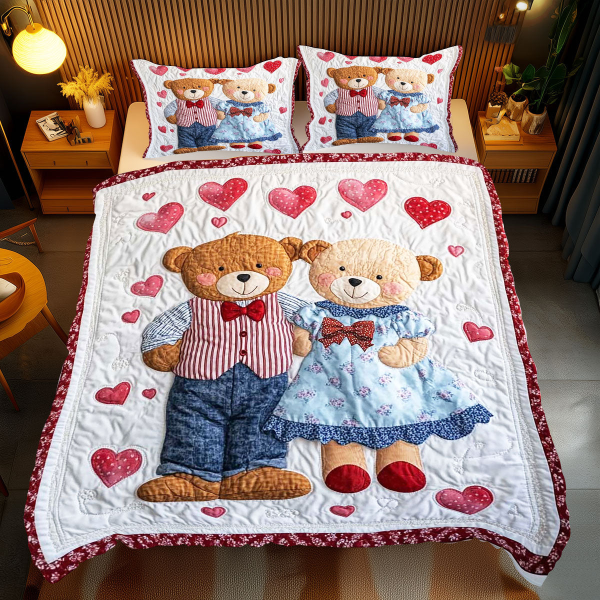 Little Bear Couple WP1812042CL Duvet Cover Set