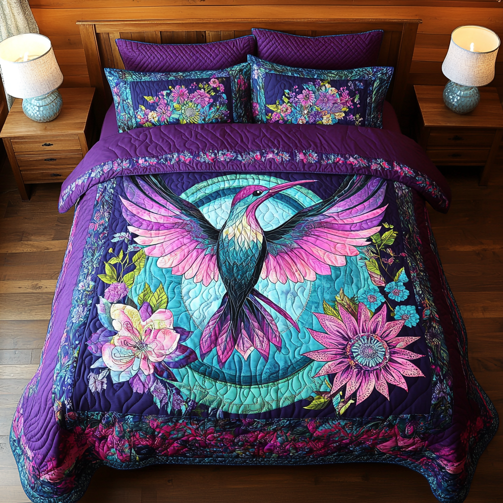 Hummingbird Mandala Flower WY0201004CL Duvet Cover Set