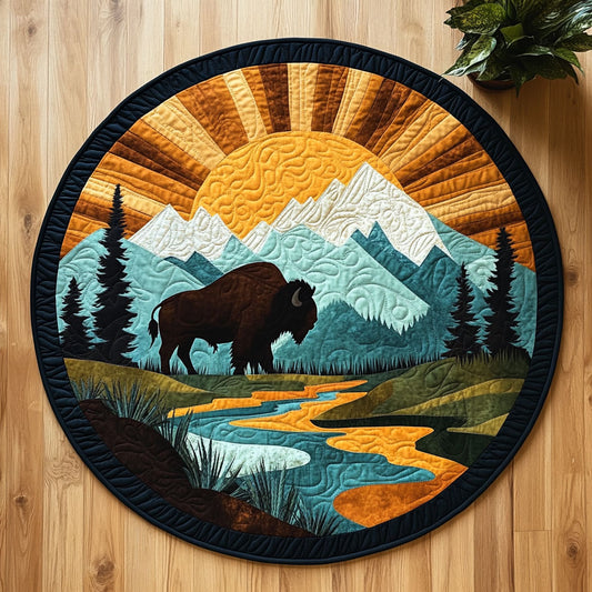 Western Soul CW1805051CL Quilted Round Mat