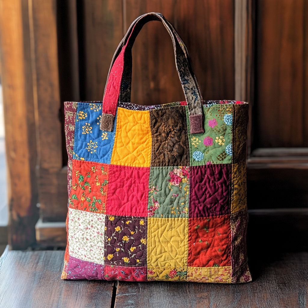 Boho Blocks WJ2309013CL Quilted Tote Bag