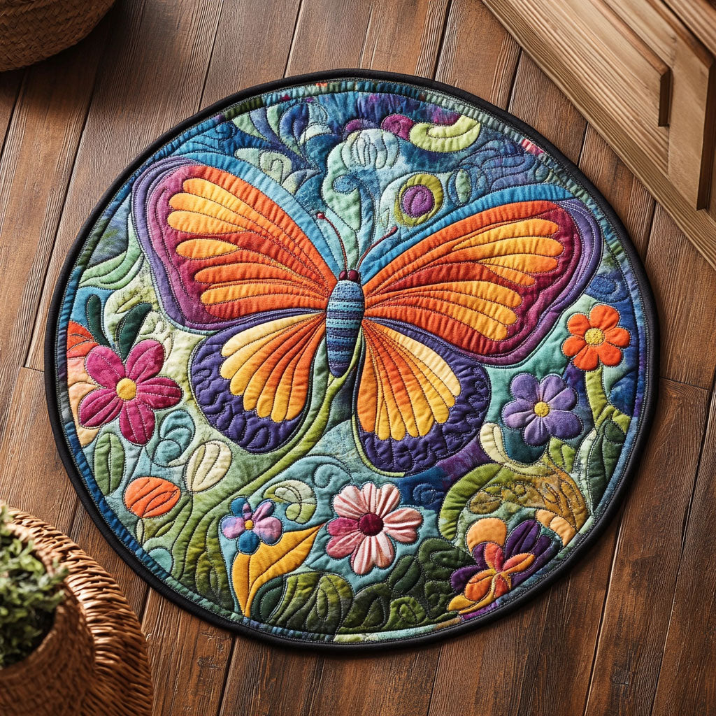 Among Flower CP0408002CL Quilted Round Mat
