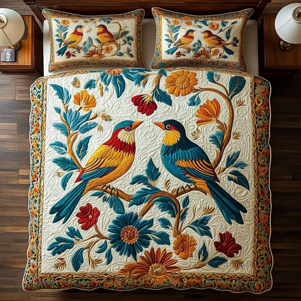 Floral Songbird Whisper WY2406030CL Duvet Cover Set