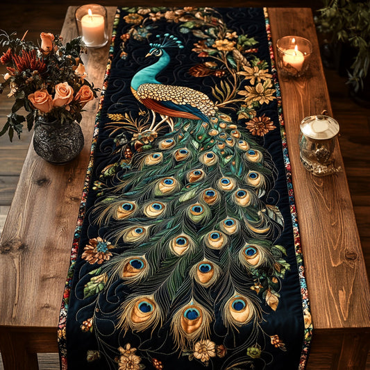 Peacock CW0906040CL Quilted Table Runner