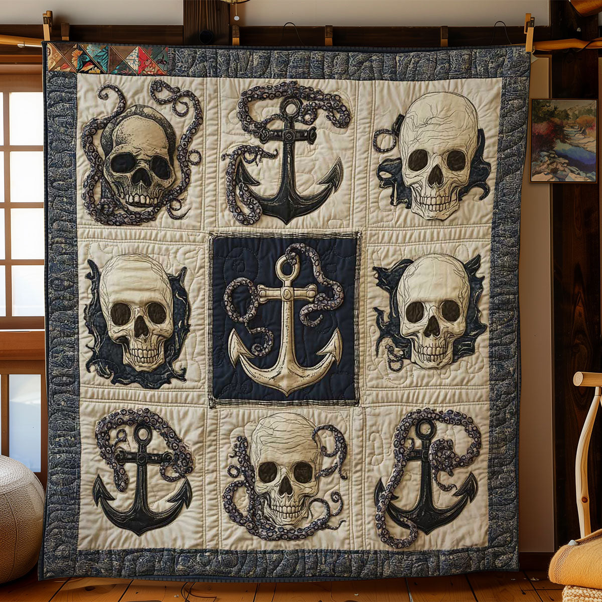 Anchor And Skull WN2311041CL Quilt