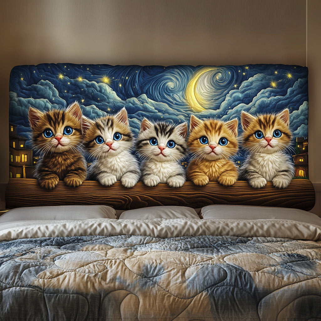 Luna Cat WN2412018CL Quilted Headboard Slipcover