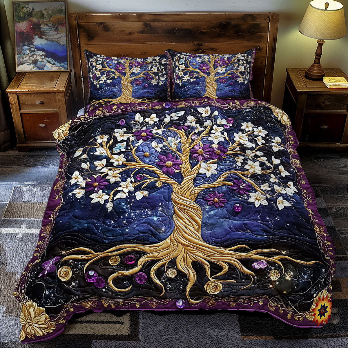 Purple Tree Of Life WY2412048CL Duvet Cover Set