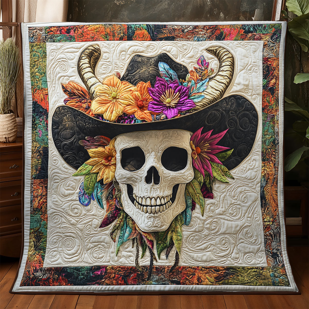 Charming Skull WX0406012CL Quilt