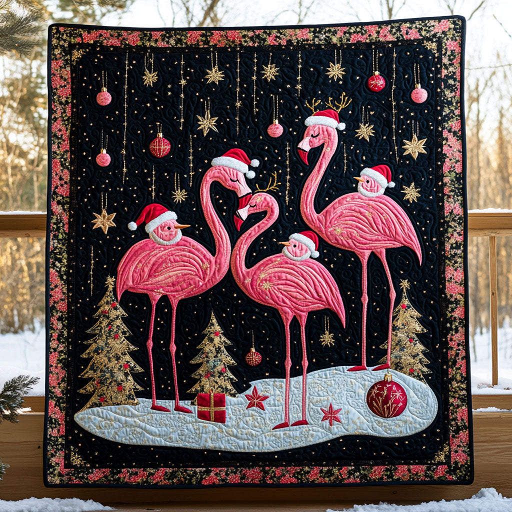 Flamingo Frost Night WN0210068CL Quilt