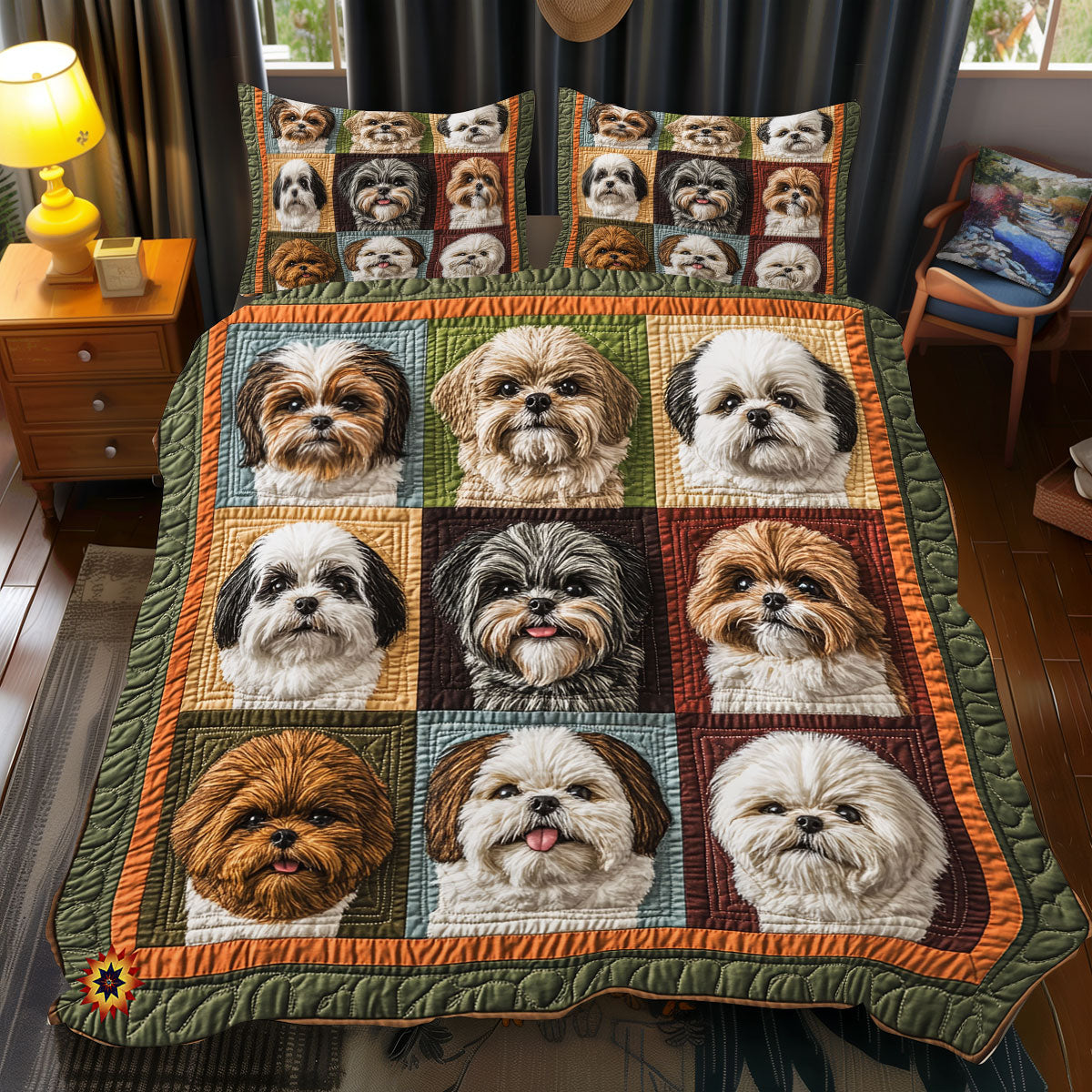 Adorable Shih Tzu WX2612067CL Duvet Cover Set