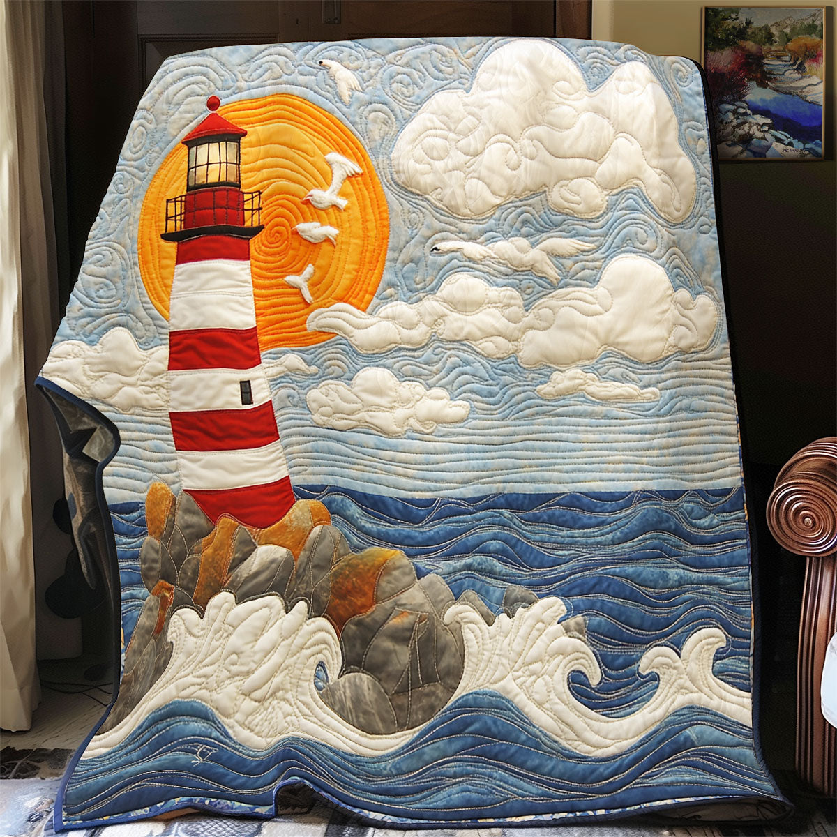 Lighthouse Wave WX3105033CL Quilt