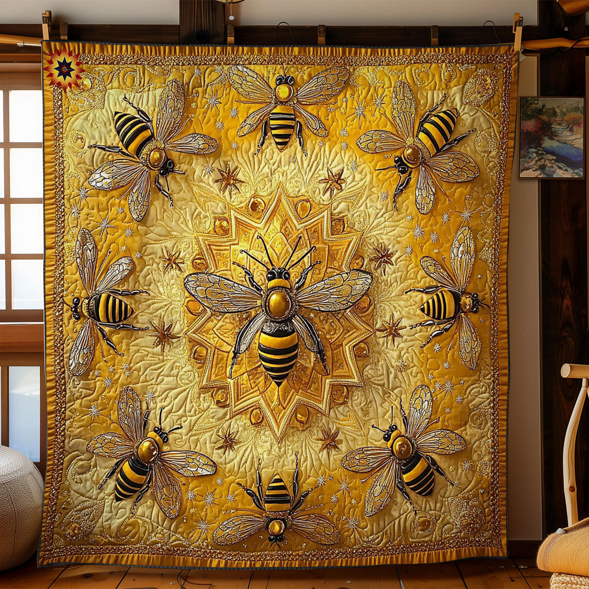 Mandala Bee WY2612031CL Quilt