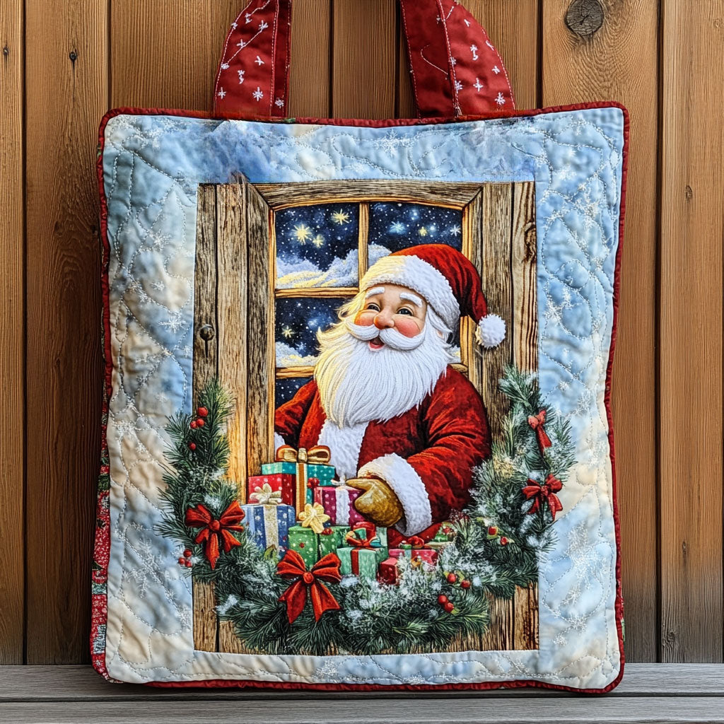 Santa Doorway Magic WN1811060CL Quilted Tote Bag