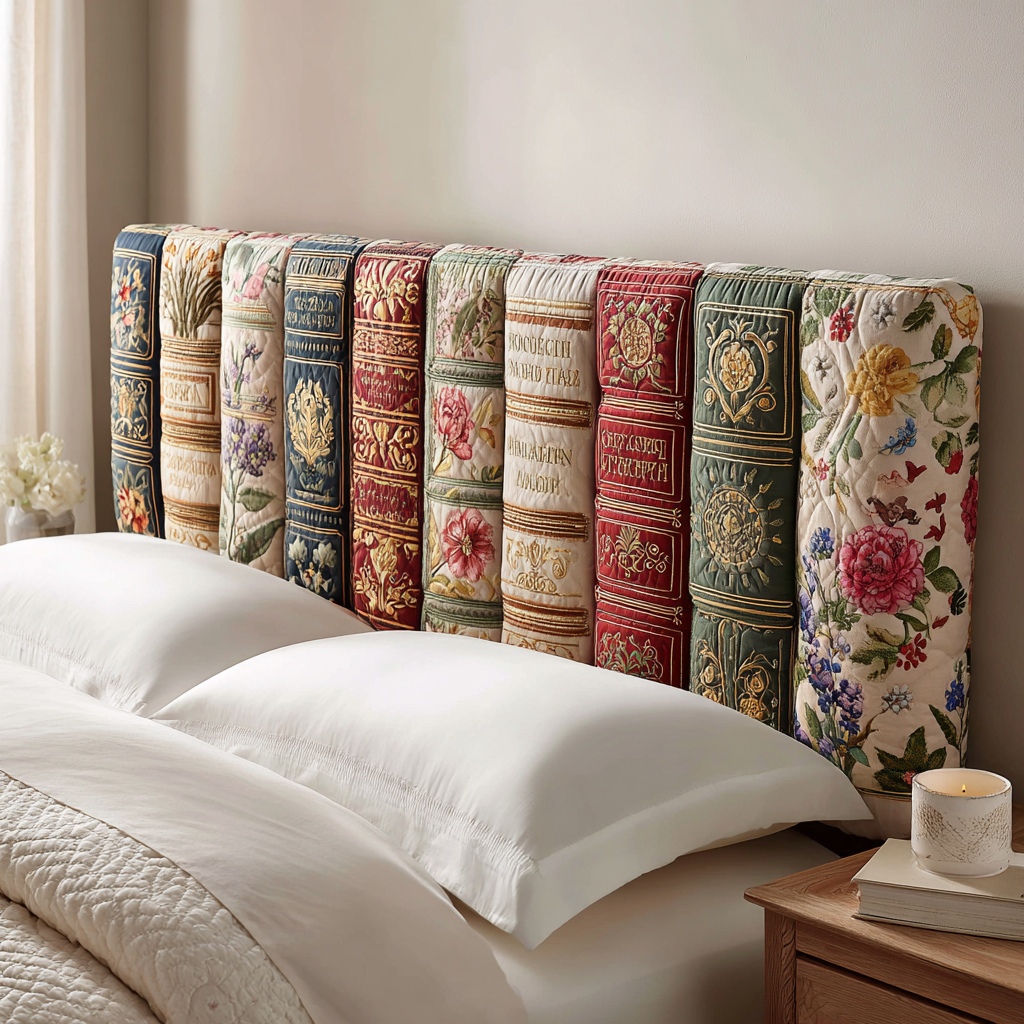 Floral Books XR1812008CL Quilted Headboard Slipcover