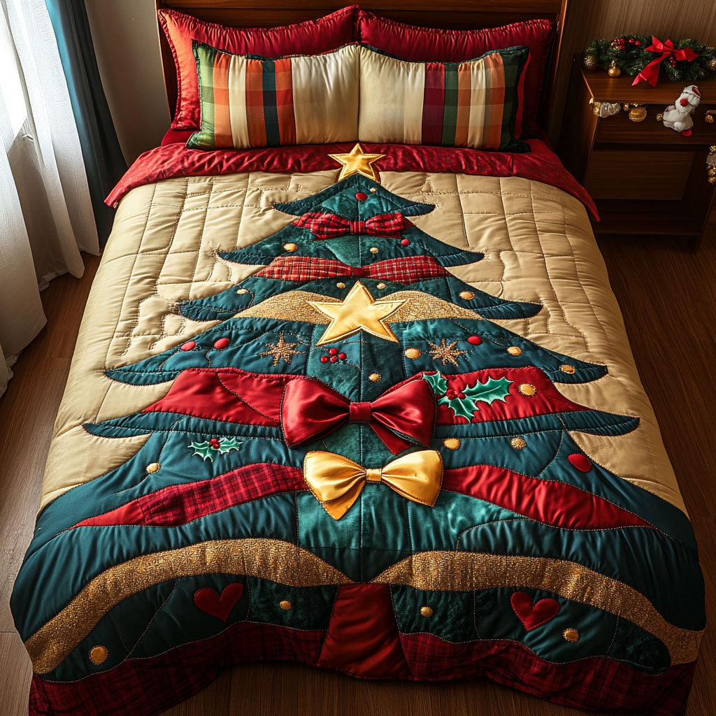 Golden Christmas Tree CW1211060CL Duvet Cover Set