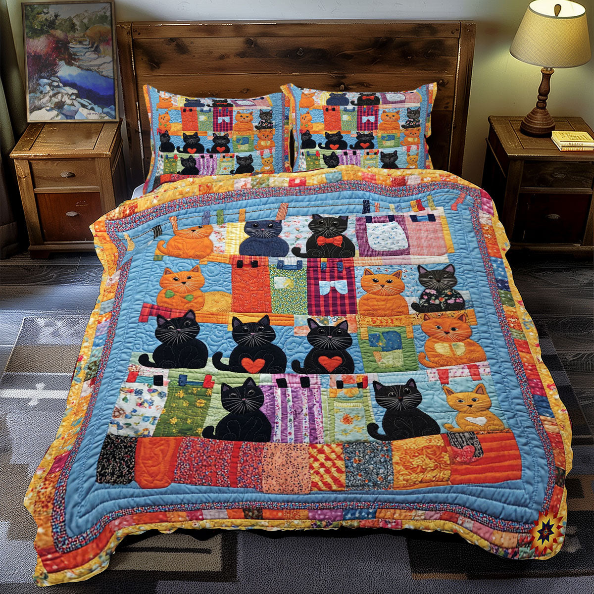 Drying Clothes Cat WY1912006CL Duvet Cover Set