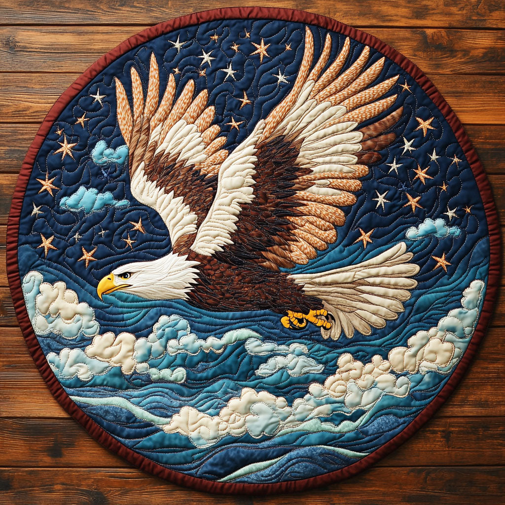 Bald Eagle CW2407027CL Quilted Round Mat