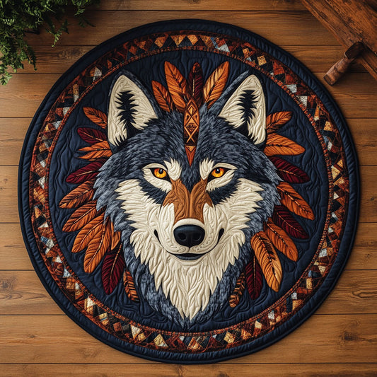 Feathered Wolf WX2105011CL Quilted Round Mat
