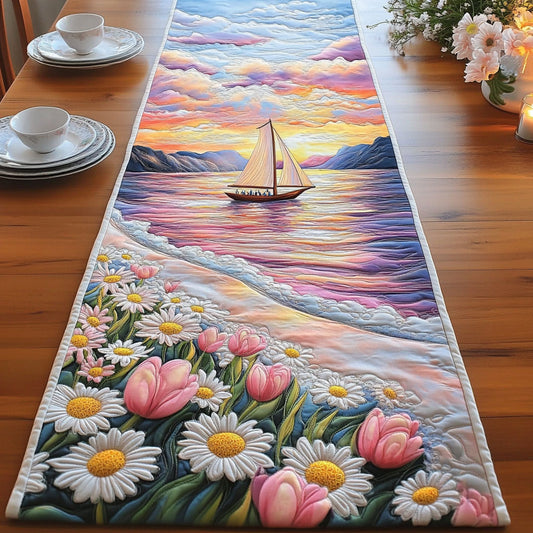 Dreamy Beach CW0906019CL Quilted Table Runner