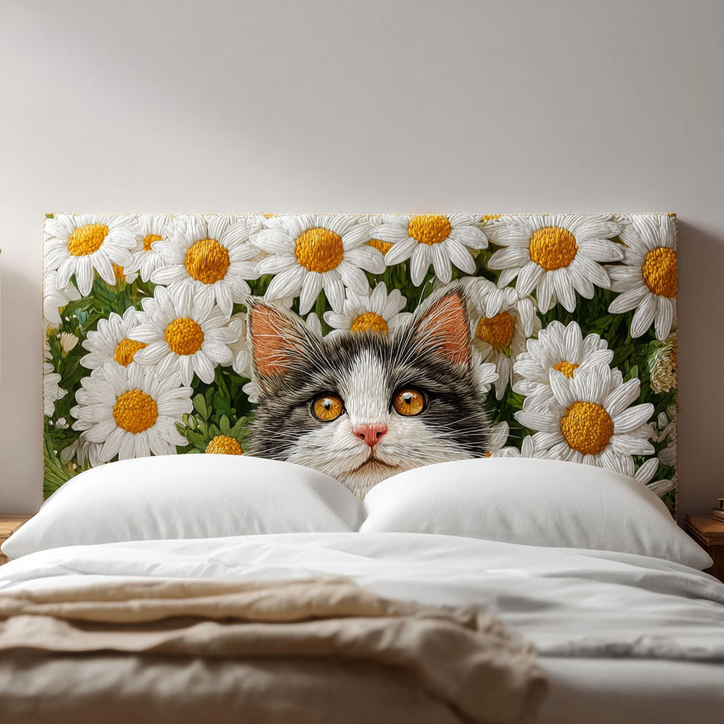 Meadow Whiskers CP2412028CL Quilted Headboard Slipcover