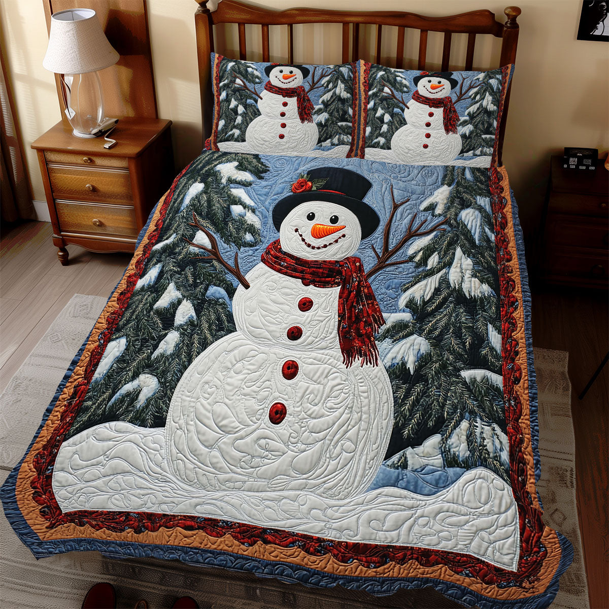 Funny Snowman WX2111067CL Duvet Cover Set