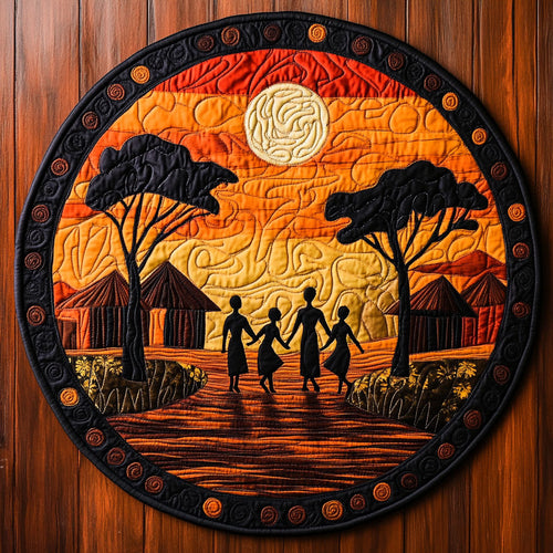 Harmony At Dusk CP2005038CL Quilted Round Mat