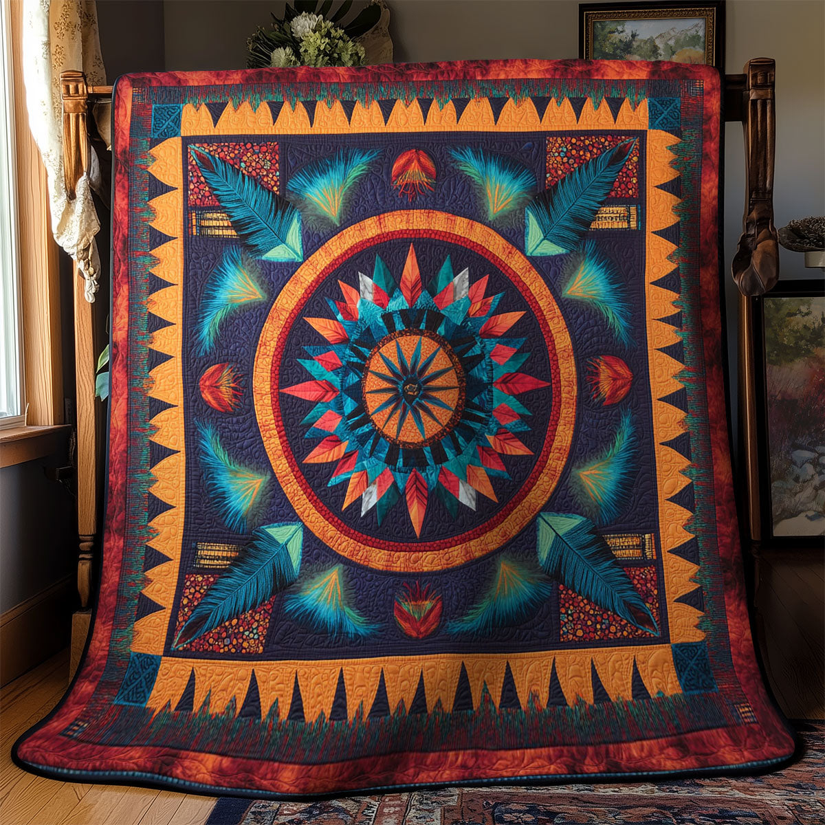 Vibrant Native American WY2201087CL Quilt