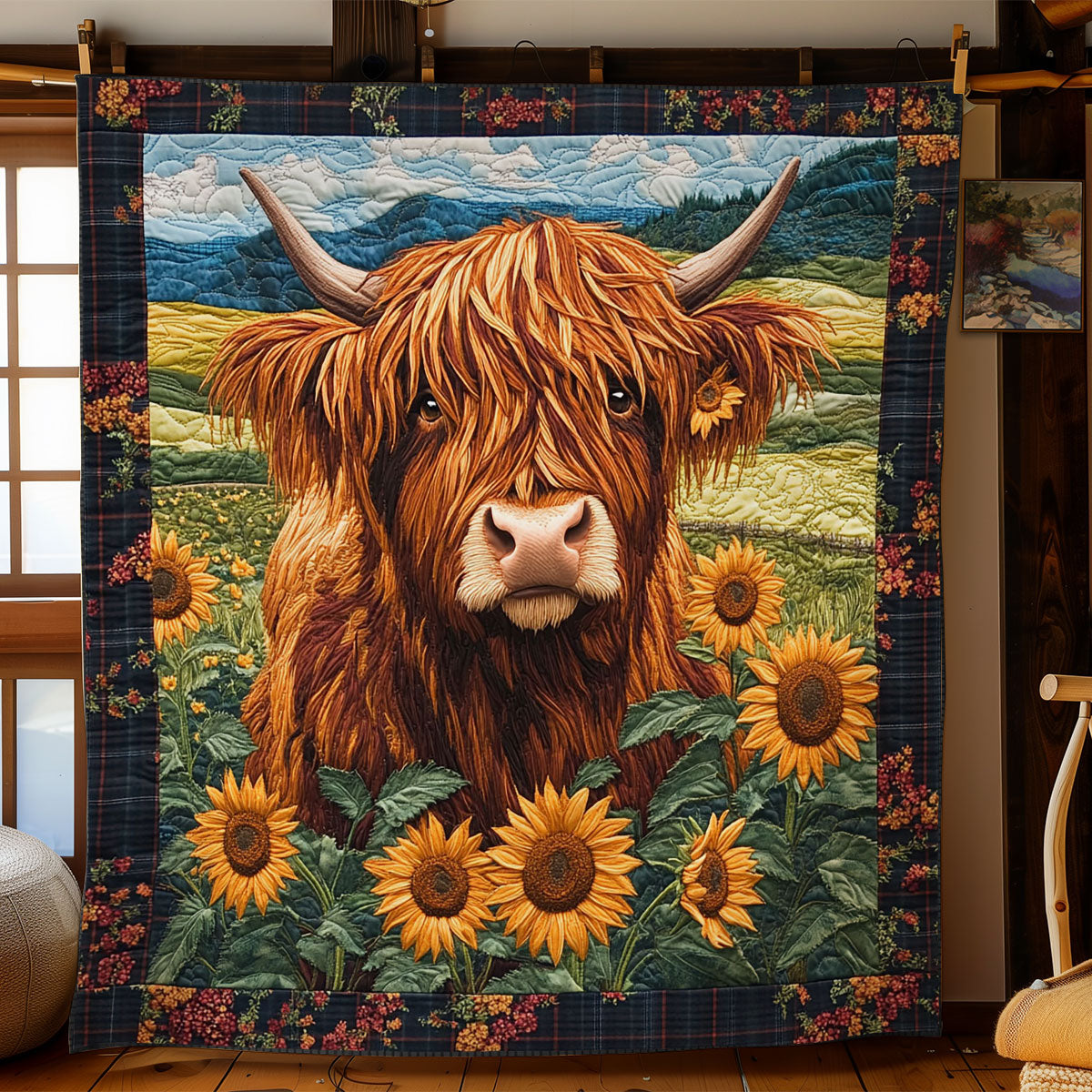 Highland Cow Charm WN1707023CL Quilt