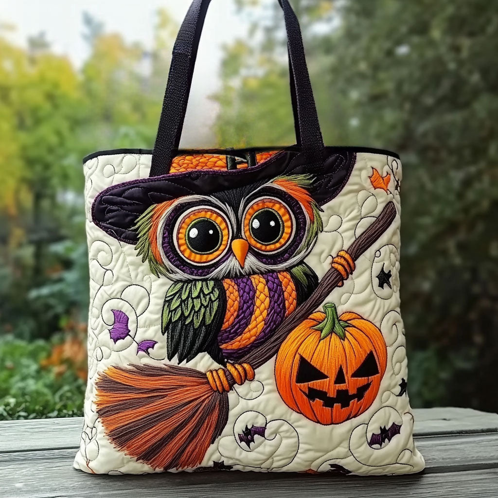 Owl Harvest Light WN0310037CL Quilted Tote Bag