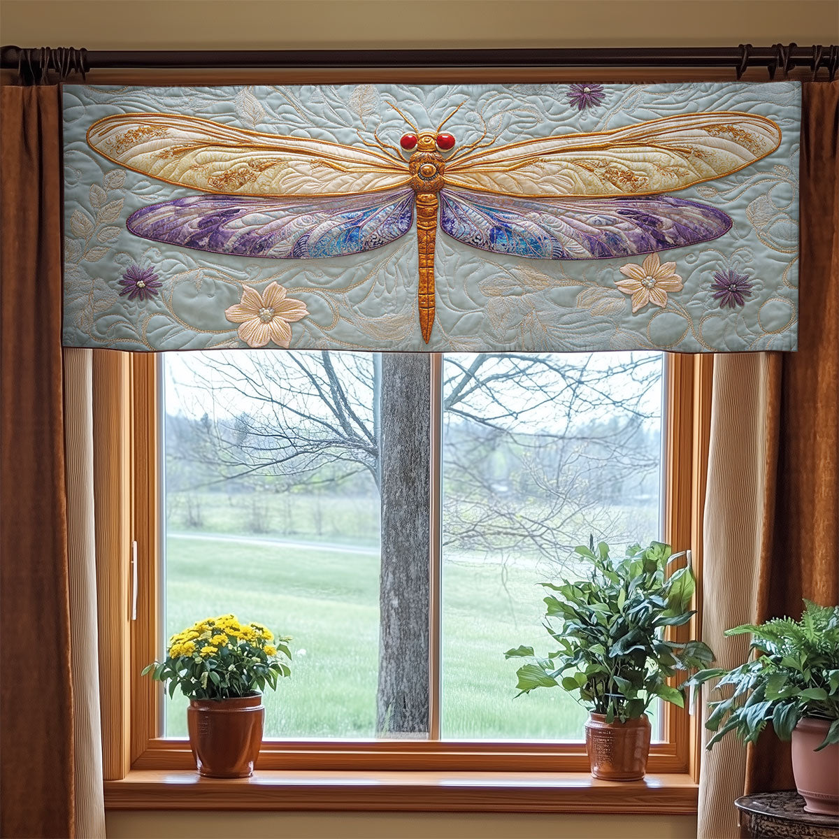 Dragonfly WX2203150CL Quilted Valance