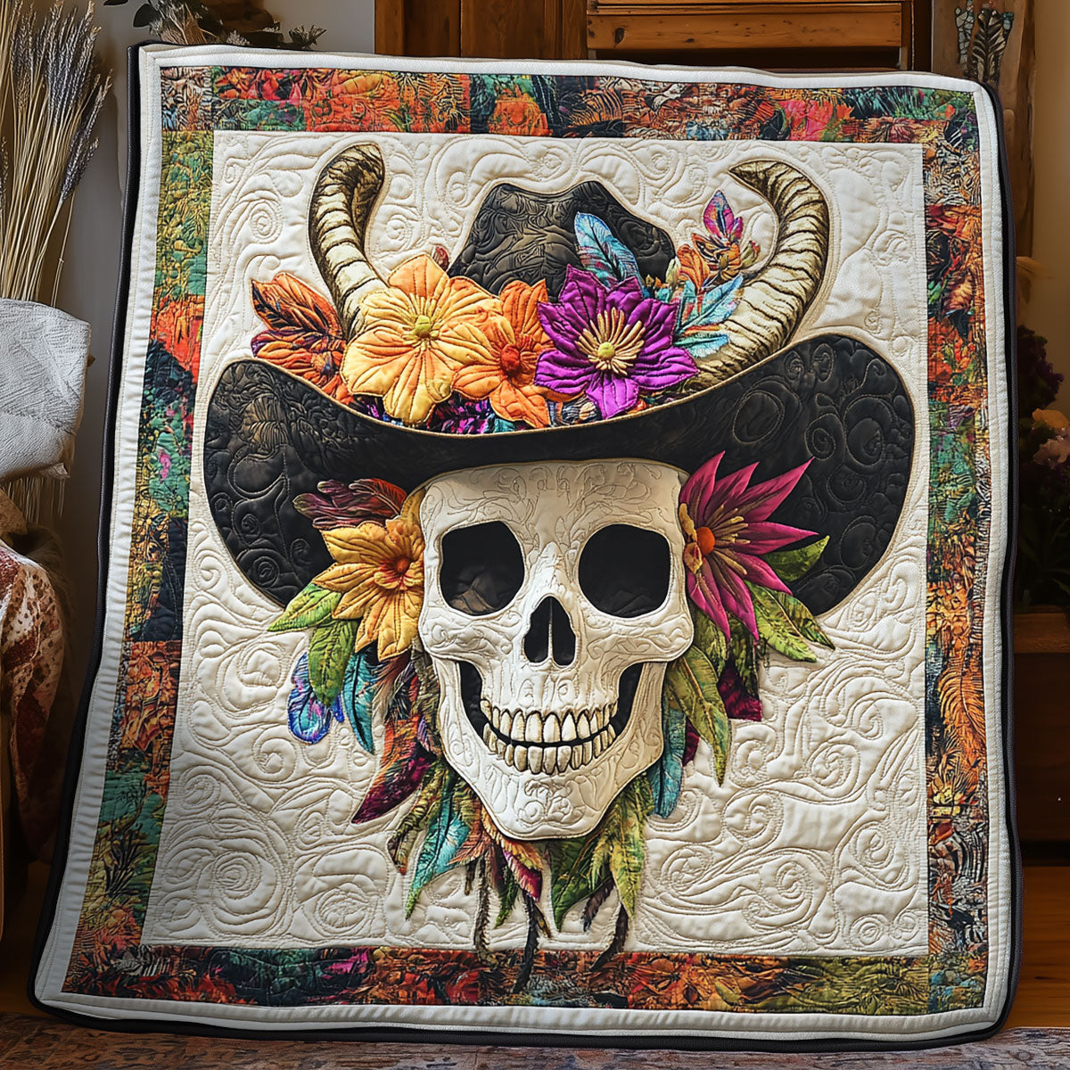 Charming Skull WX0406012CL Quilt